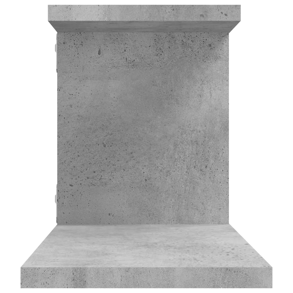Zidna TV polica boja betona 125 x 18 x 23 cm konstruirano drvo