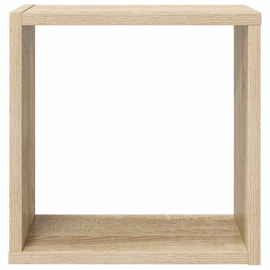 Kockaste zidne police 4 kom boja hrasta sonome 30 x 15 x 30 cm