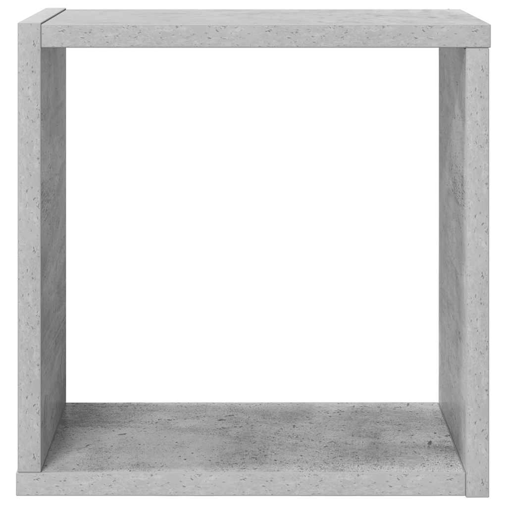 Kockaste zidne police 2 kom siva boja betona 30 x 15 x 30 cm