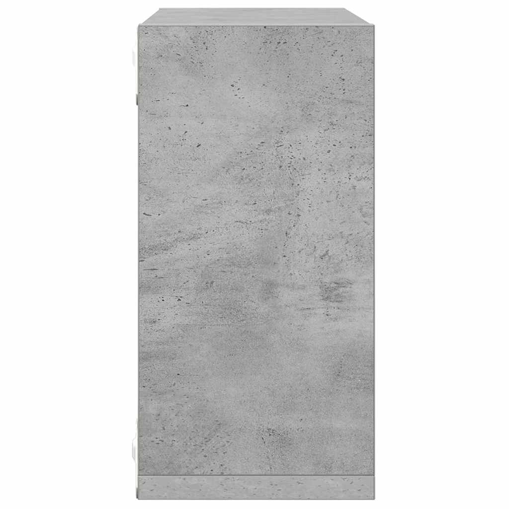 Kockaste zidne police 2 kom siva boja betona 30 x 15 x 30 cm