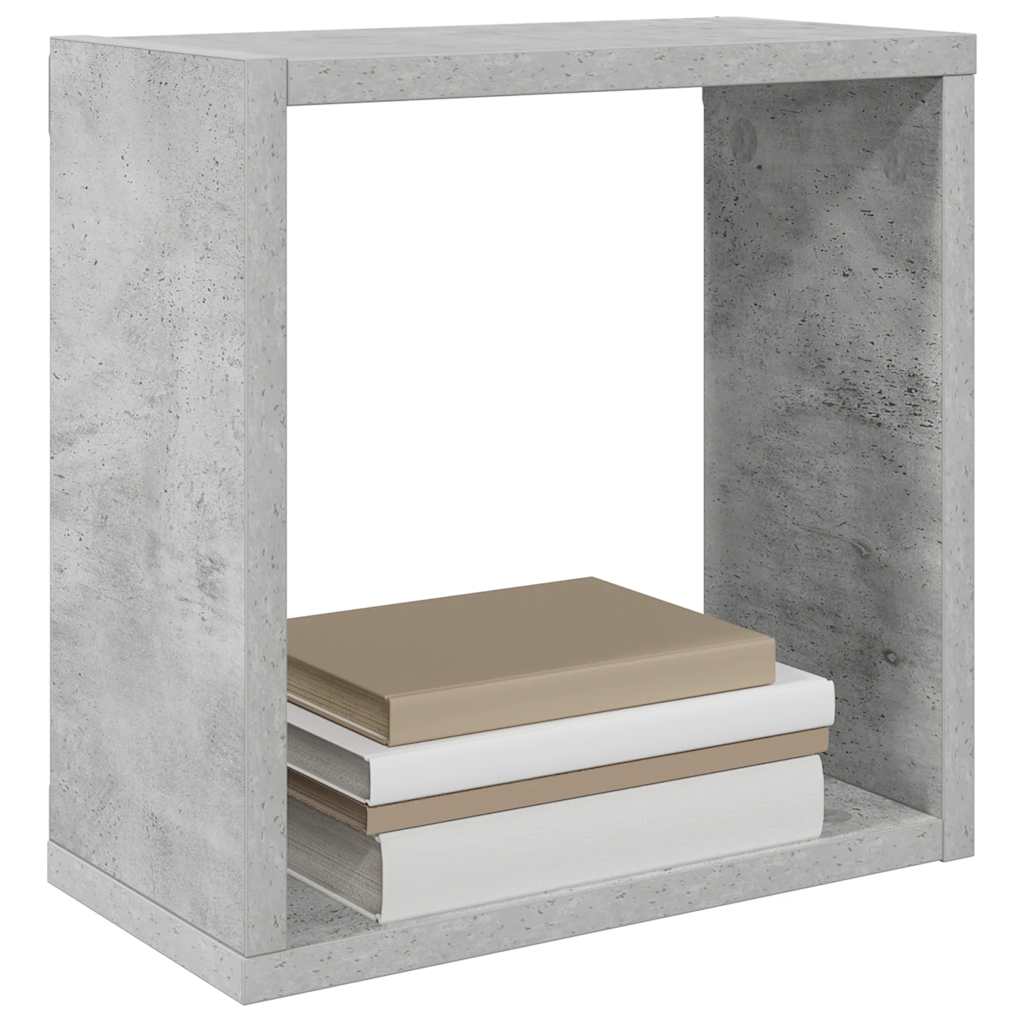 Kockaste zidne police 6 kom siva boja betona 30 x 15 x 30 cm