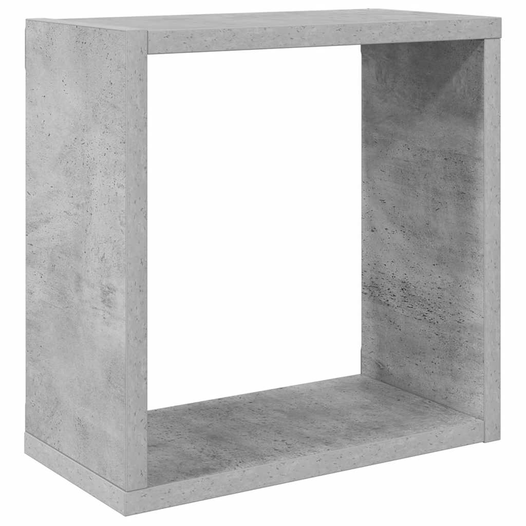Kockaste zidne police 6 kom siva boja betona 30 x 15 x 30 cm