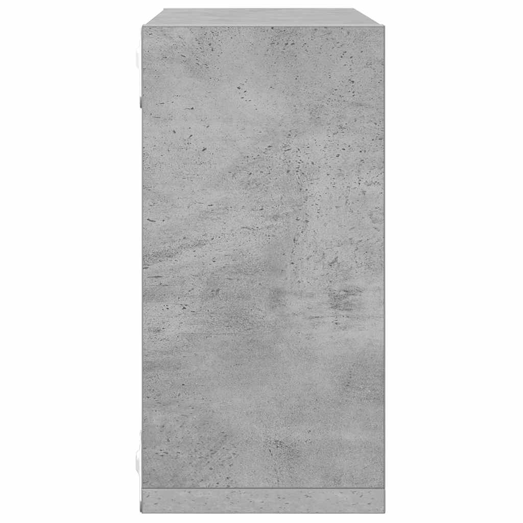 Kockaste zidne police 6 kom siva boja betona 30 x 15 x 30 cm