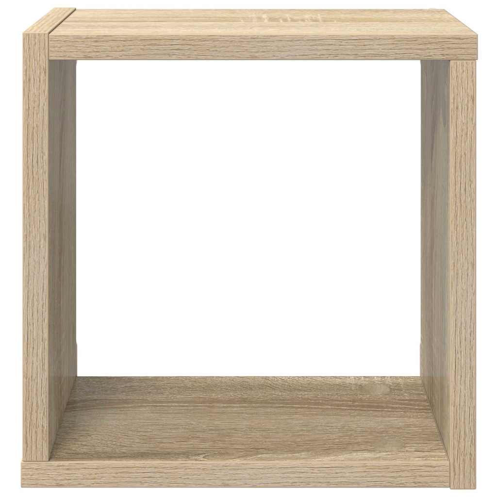 Kockaste zidne police 2 kom boja hrasta sonome 26 x 15 x 26 cm