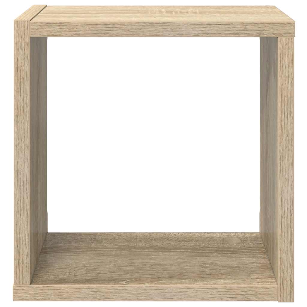 Kockaste zidne police 4 kom boja hrasta sonome 26 x 15 x 26 cm