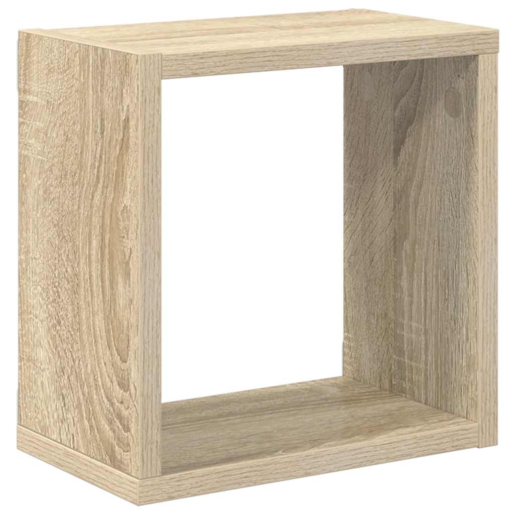 Kockaste zidne police 6 kom boja hrasta sonome 26 x 15 x 26 cm