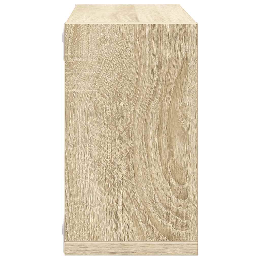 Kockaste zidne police 6 kom boja hrasta sonome 26 x 15 x 26 cm