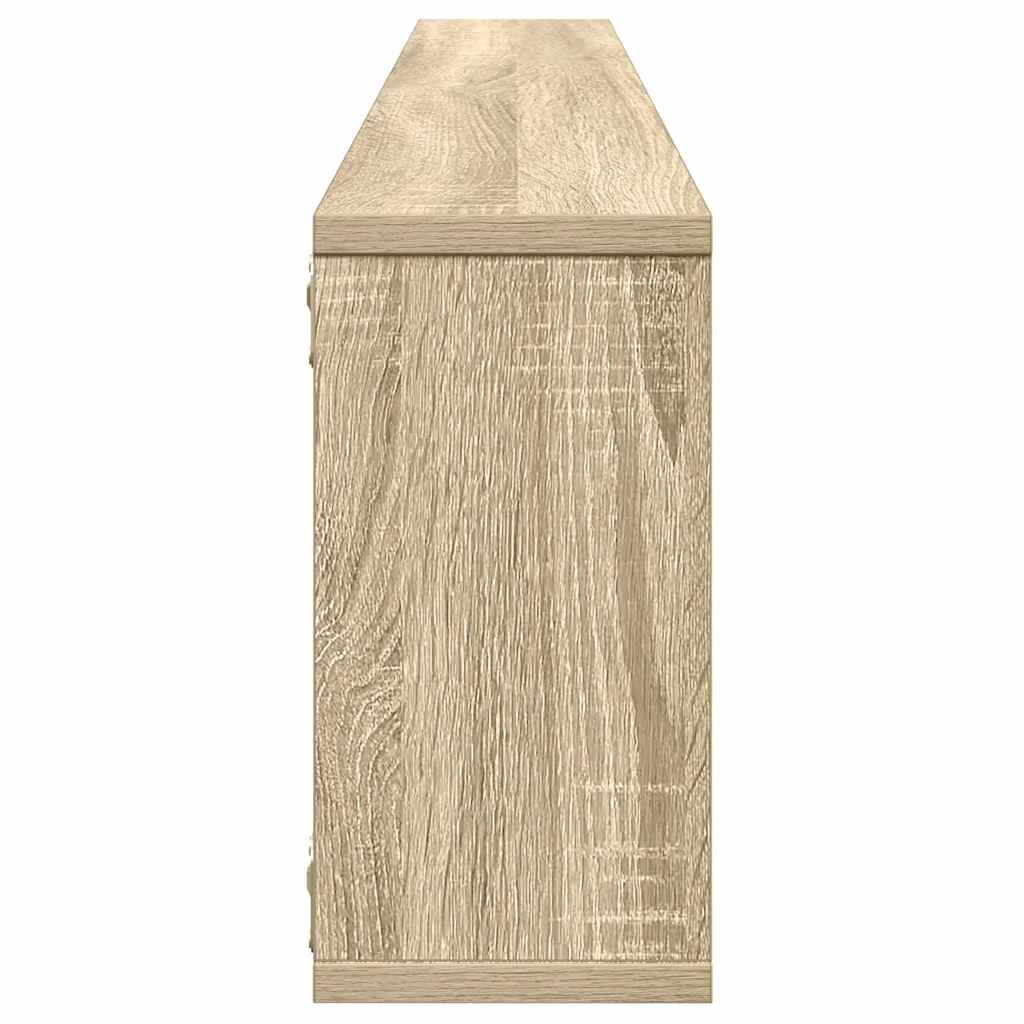 Kockaste zidne police 4 kom boja hrasta 100 x 15 x 30 cm drvene