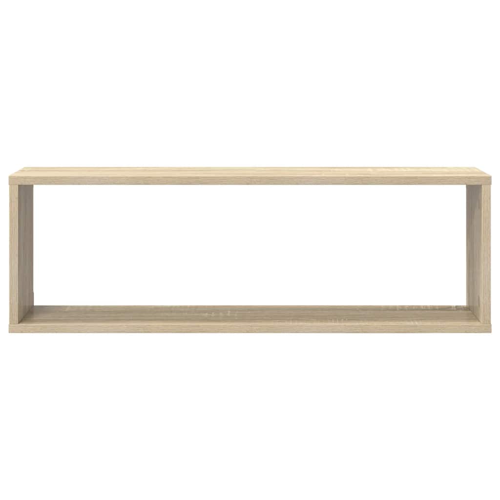 Kockaste zidne police 4 kom boja hrasta 80x15x26,5 cm drvene