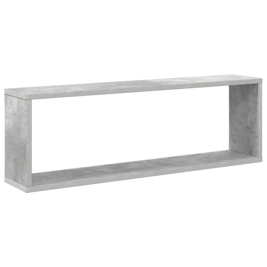 Kockaste zidne police 2 kom boja betona 80x15x26,5 cm drvene