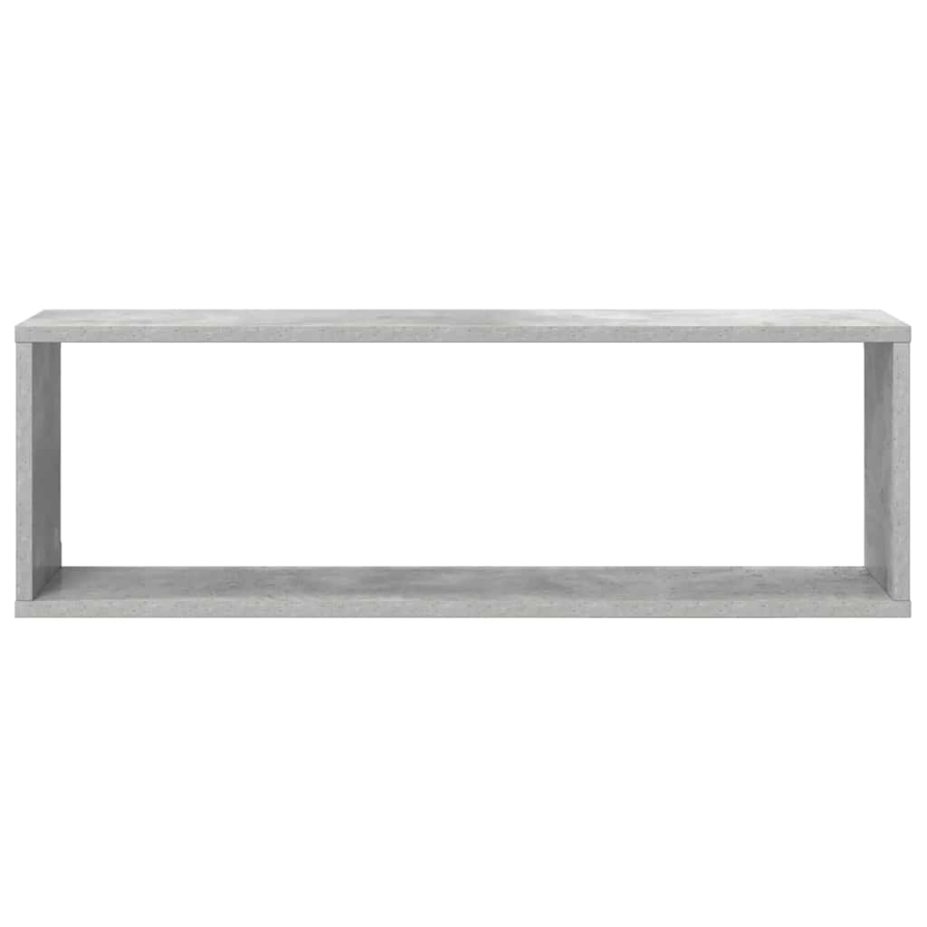 Kockaste zidne police 2 kom boja betona 80x15x26,5 cm drvene