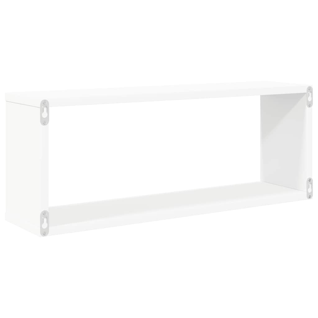 Kockaste zidne police 6 kom bijele 60 x 15 x 23 cm drvene