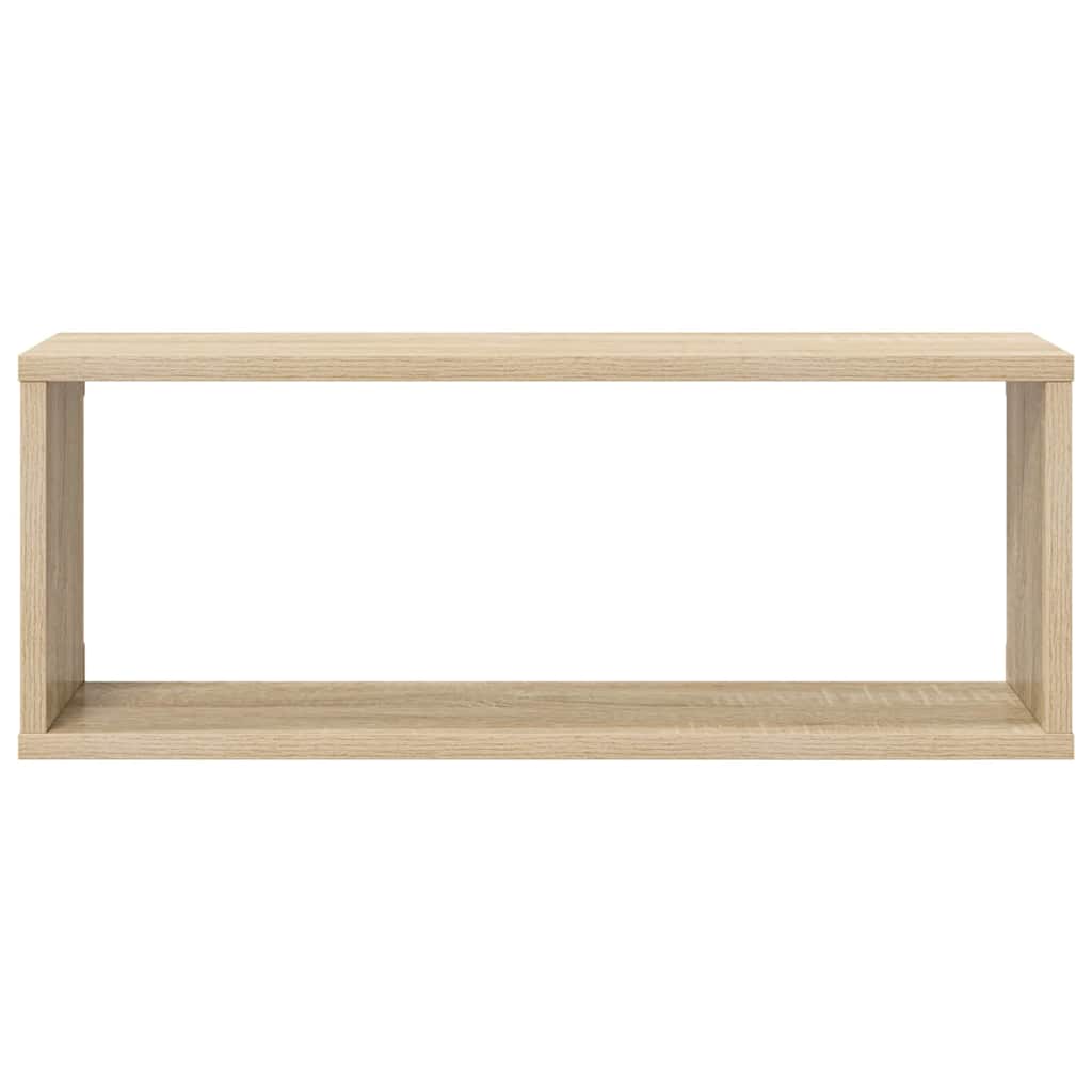 Kockaste zidne police 2 kom boja hrasta 60 x 15 x 23 cm drvene