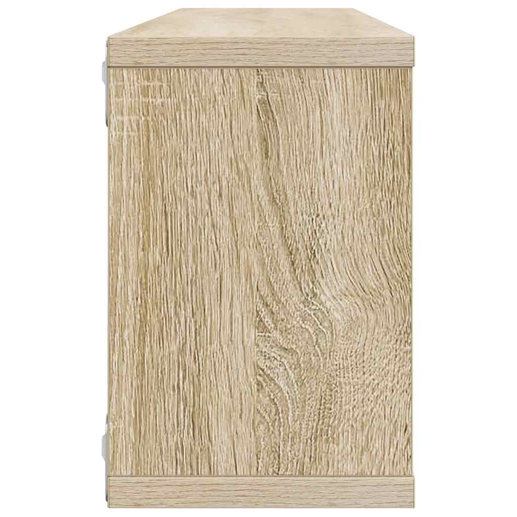 Kockaste zidne police 4 kom boja hrasta 60 x 15 x 23 cm drvene