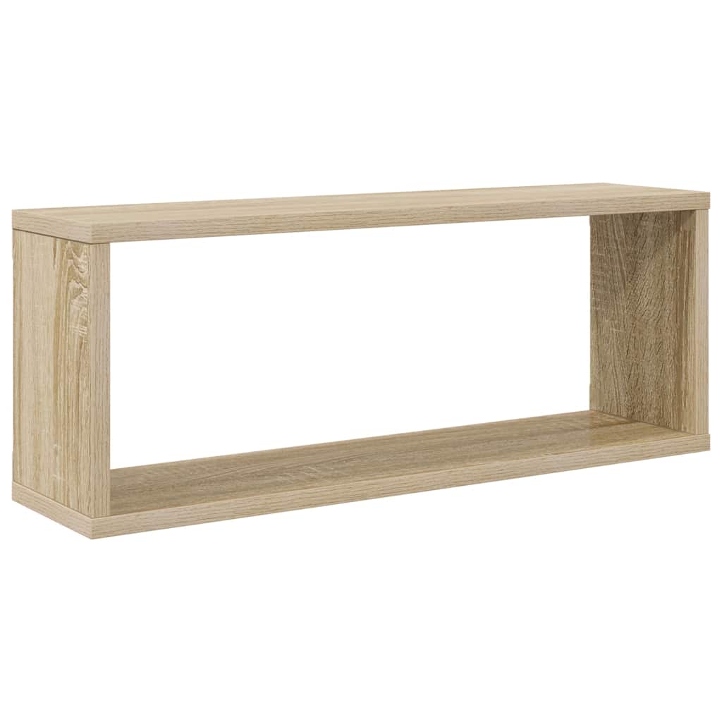 Kockaste zidne police 6 kom boja hrasta 60 x 15 x 23 cm drvene