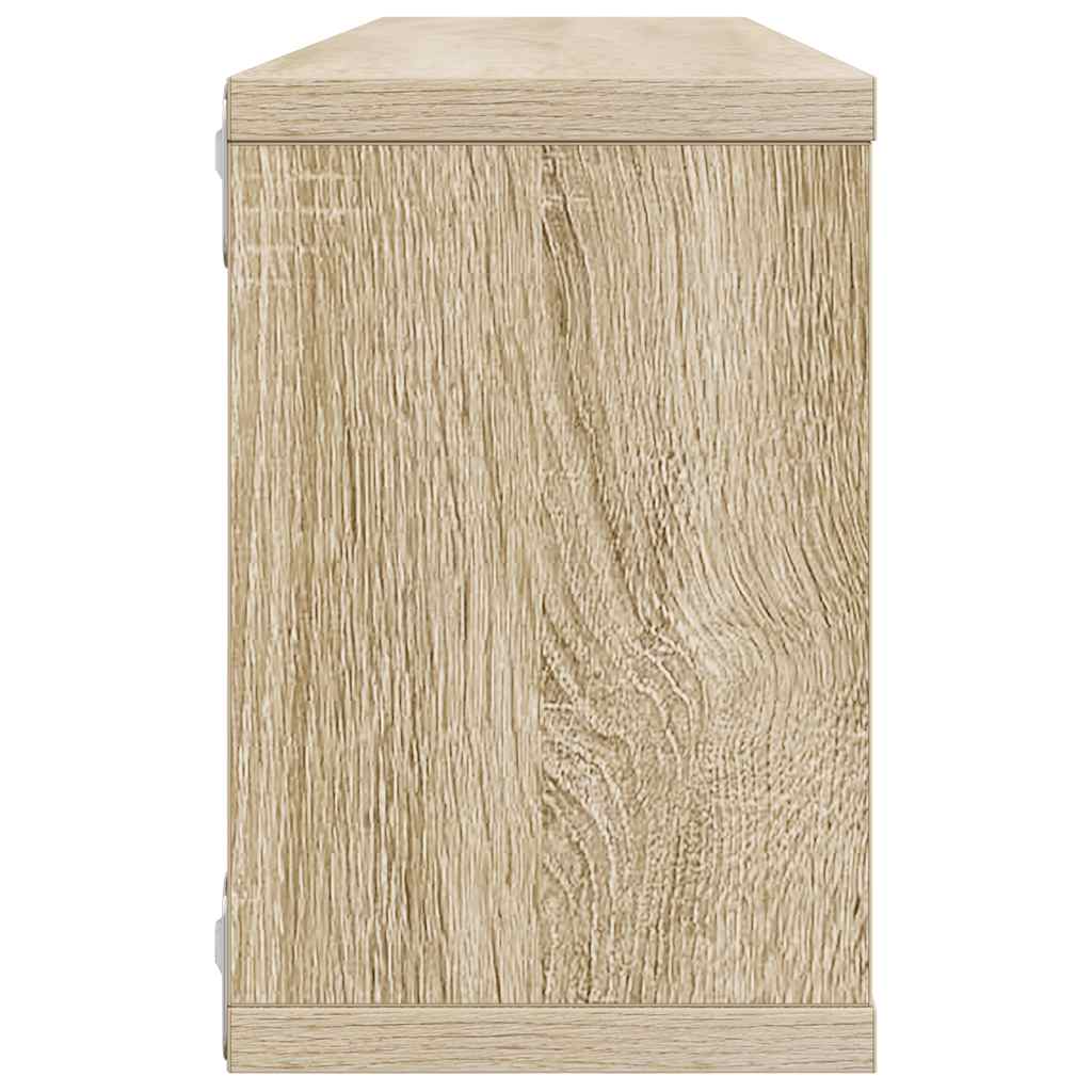 Kockaste zidne police 6 kom boja hrasta 60 x 15 x 23 cm drvene
