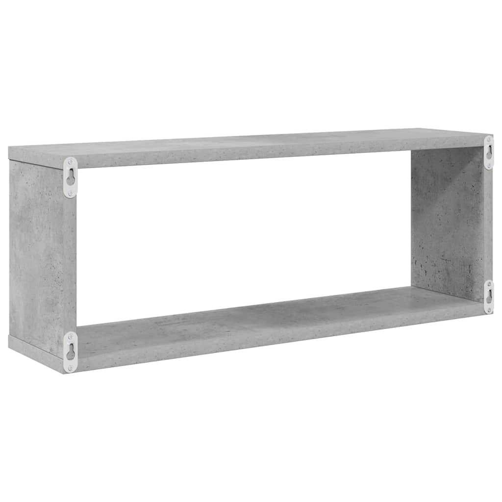 Kockaste zidne police 4 kom boja betona 60 x 15 x 23 cm drvene