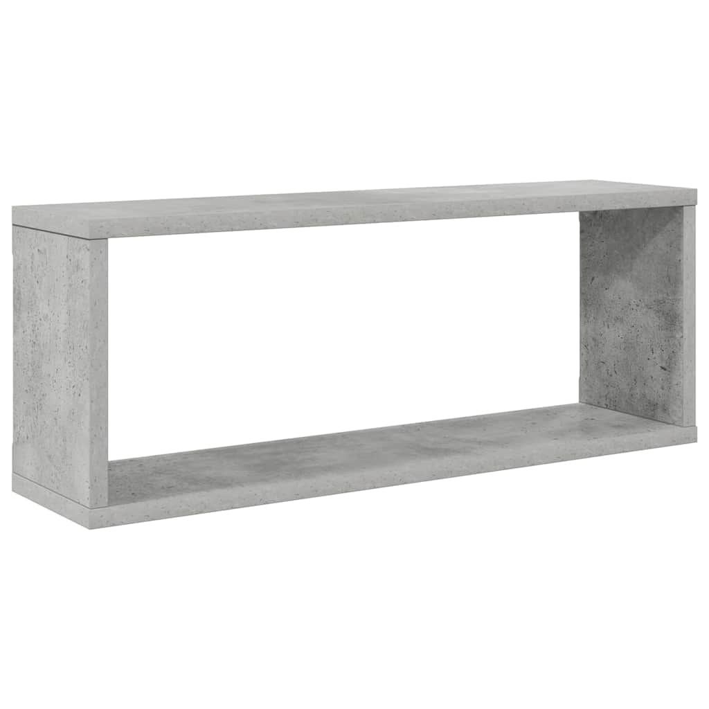 Kockaste zidne police 6 kom boja betona 60 x 15 x 23 cm drvene