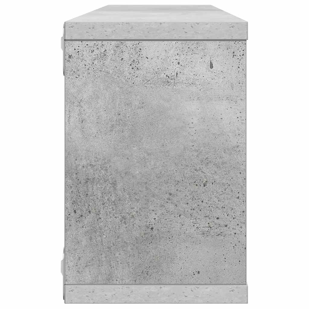 Kockaste zidne police 6 kom boja betona 60 x 15 x 23 cm drvene