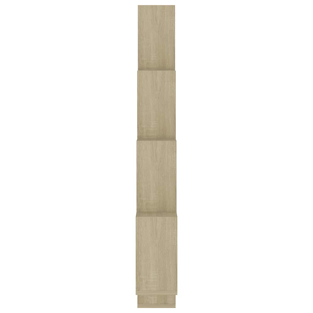 Kockaste zidne police boja hrasta 90x15x119cm konstruirano drvo