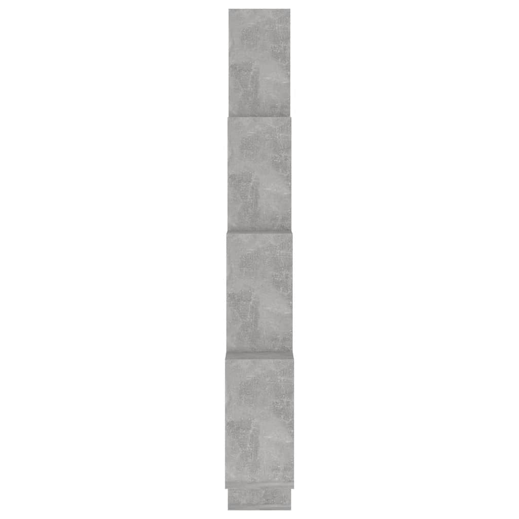 Kockaste zidne police boja betona 90x15x119cm konstruirano drvo