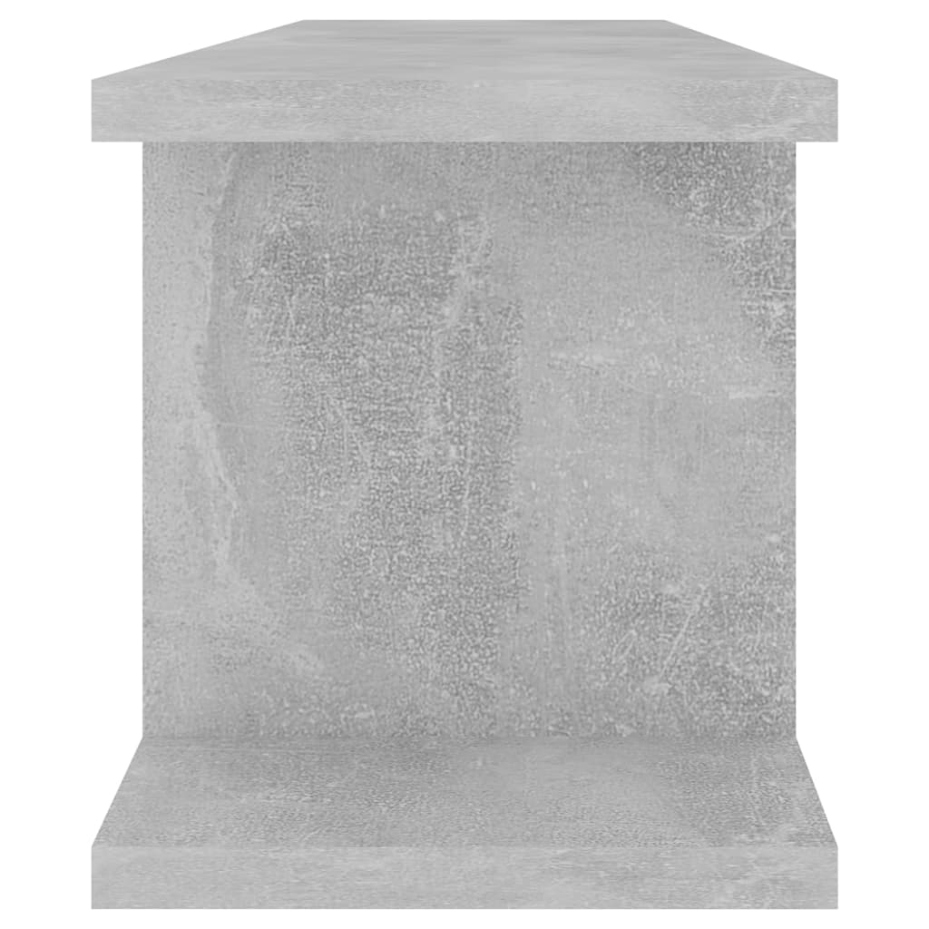Zidne police 2 kom siva boja betona 75 x 18 x 20 cm drveni