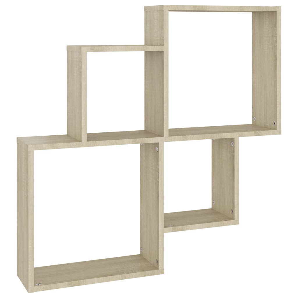 Kockaste zidne police boja hrasta sonome 80x15x78,5 cm drvene