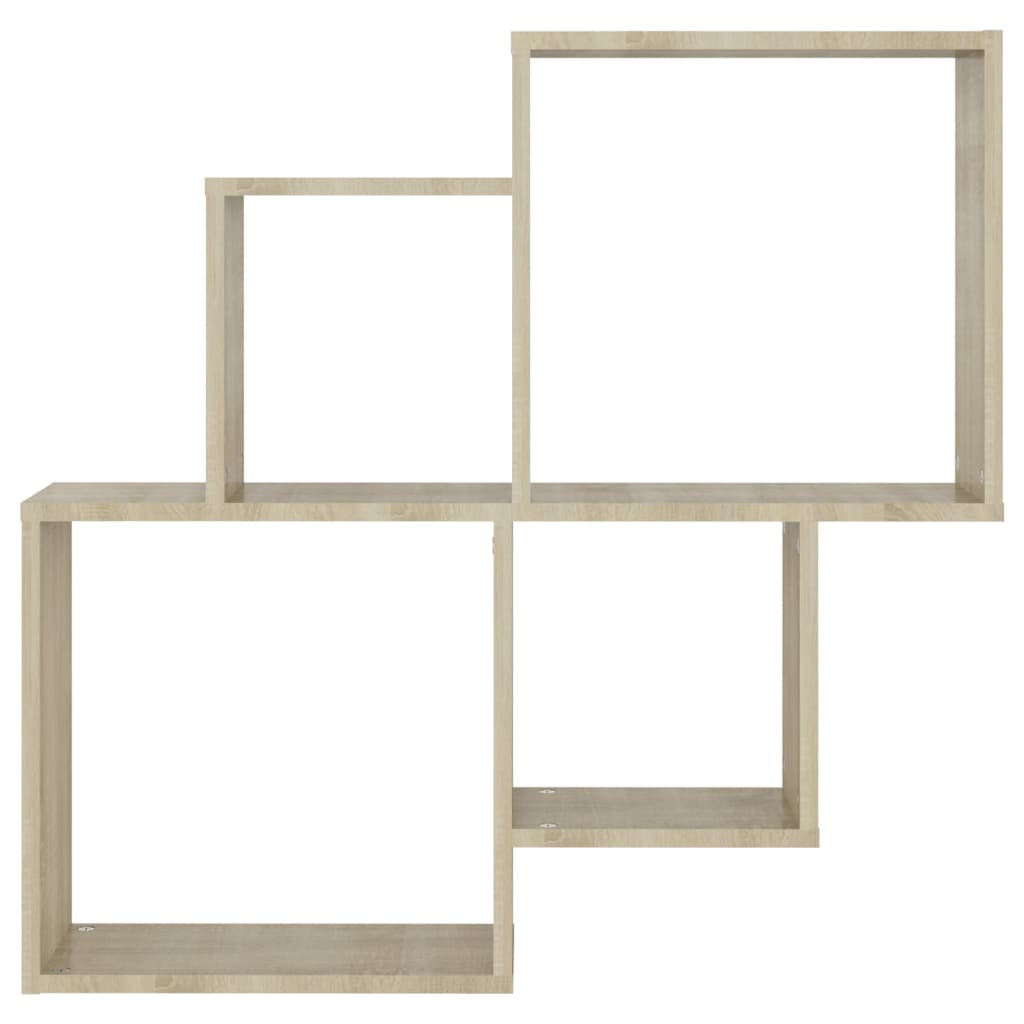 Kockaste zidne police boja hrasta sonome 80x15x78,5 cm drvene