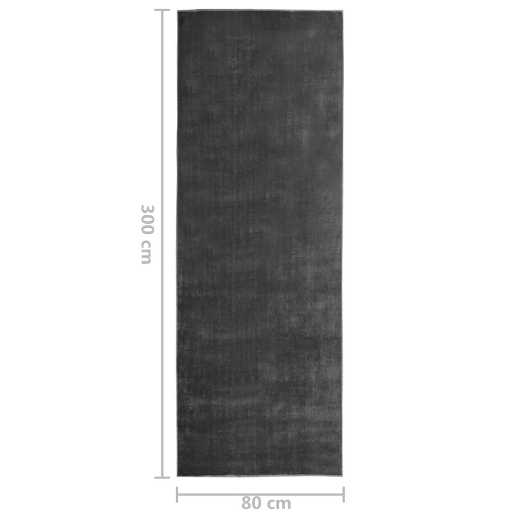 Dugi tepih perivi sklopivi antracit 80 x 300 cm od poliestera