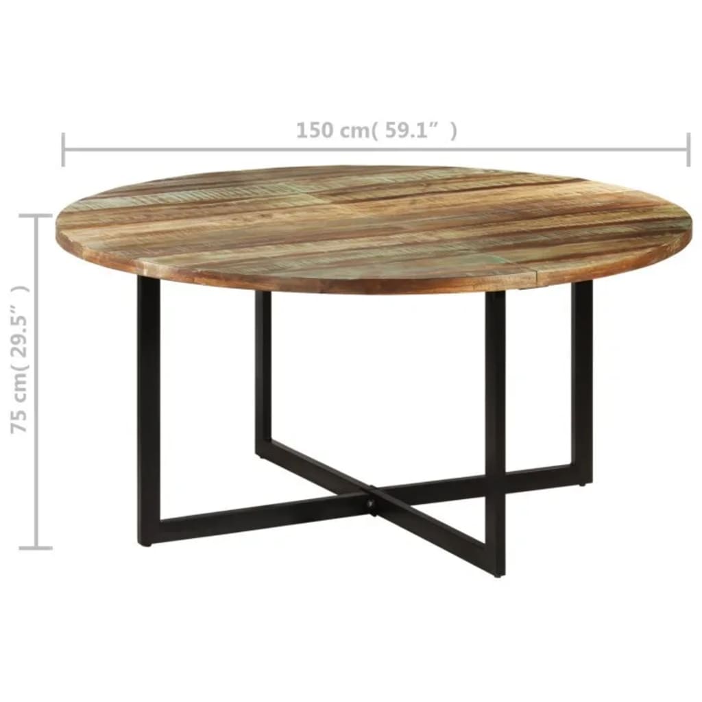 Blagovaonski stol 150 x 75 cm od masivnog obnovljenog drva