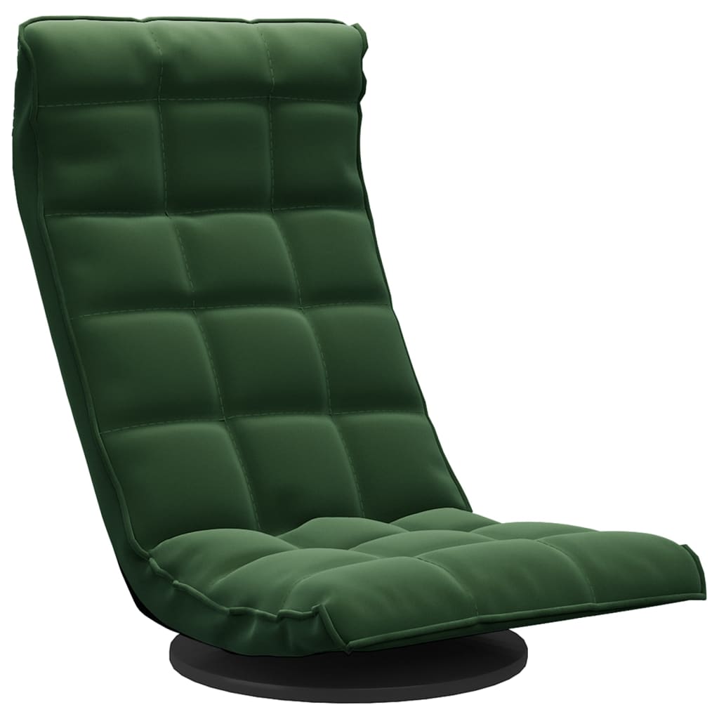 Okretna podna stolica tamnozelena baršunasta