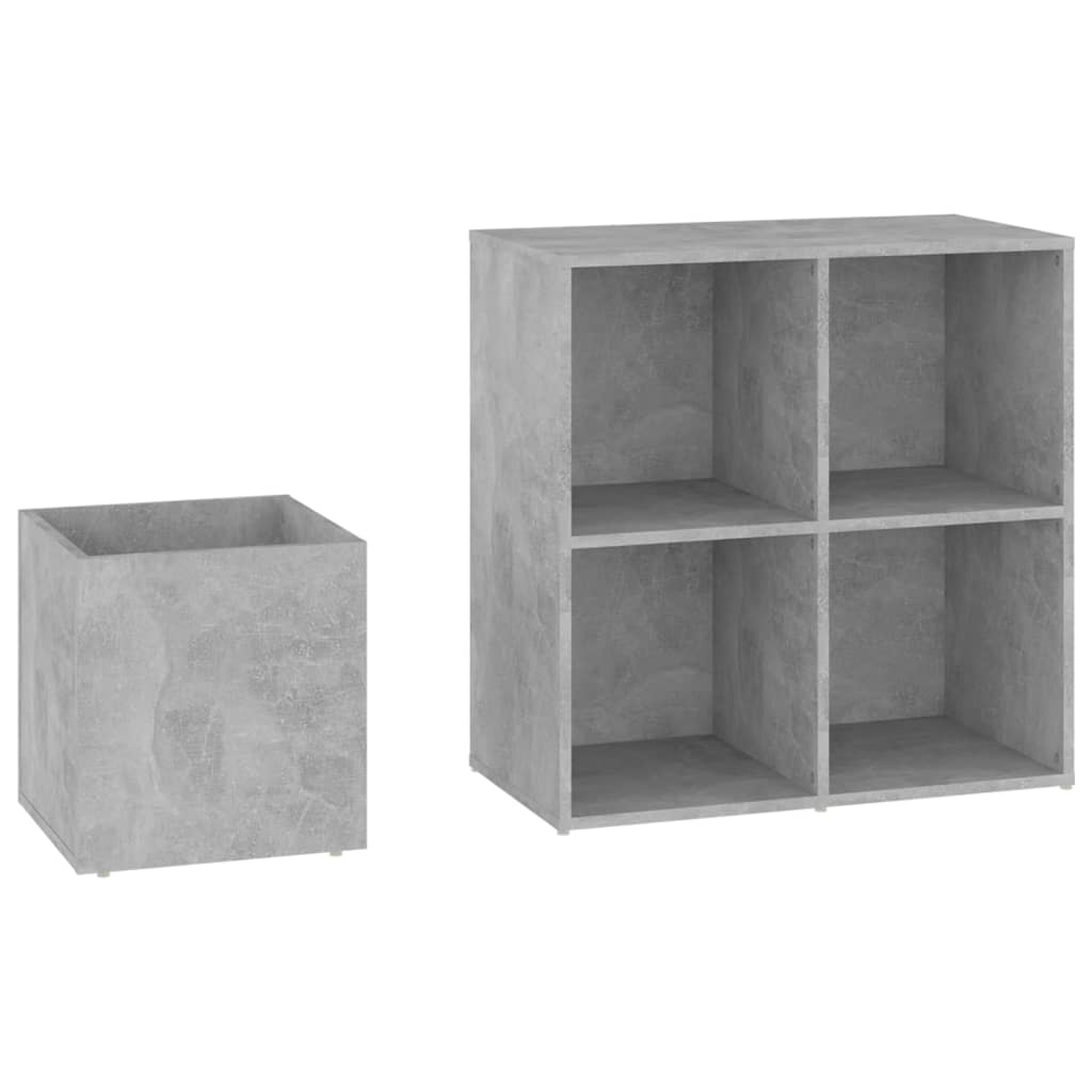 Ormarić za cipele boja betona 105x35,5x70 cm konstruirano drvo