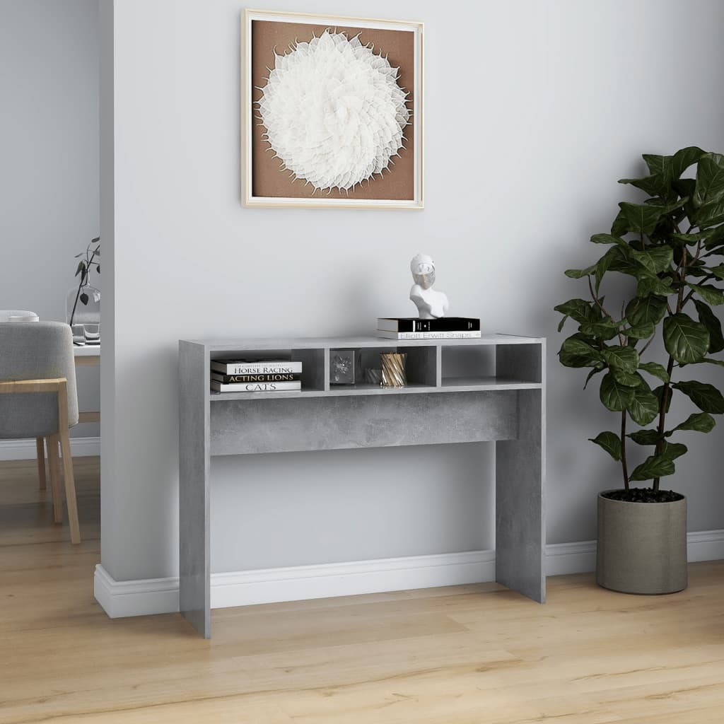 Konzolni stol boja betona 105 x 30 x 80 cm konstruirano drvo