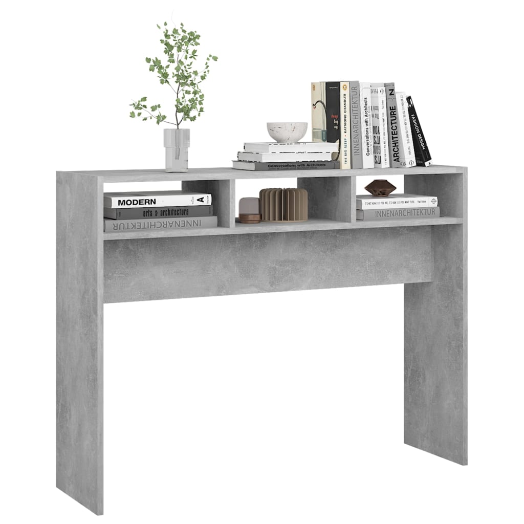 Konzolni stol boja betona 105 x 30 x 80 cm konstruirano drvo
