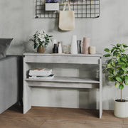 Konzolni stol boja betona 102 x 30 x 80 cm konstruirano drvo