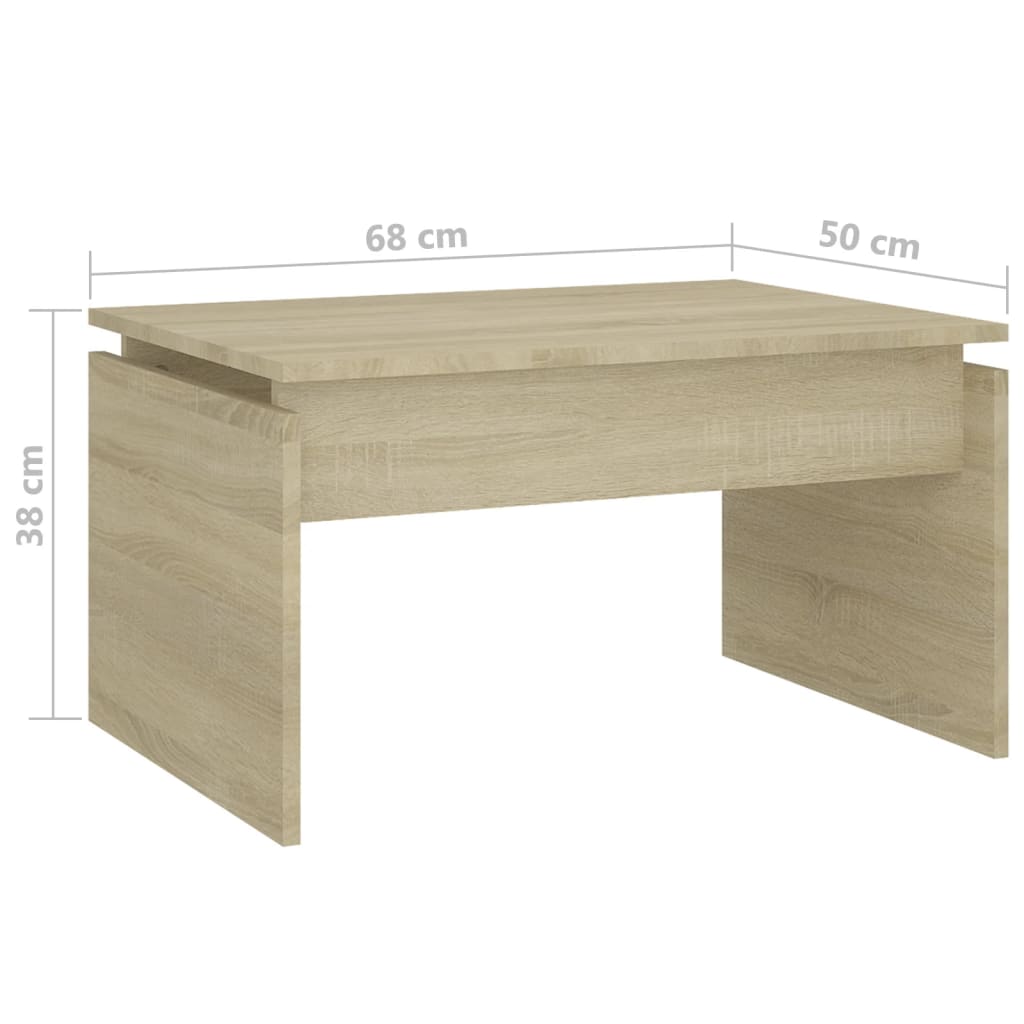 Stolić za kavu boja hrasta sonome 68x50x38 cm konstruirano drvo