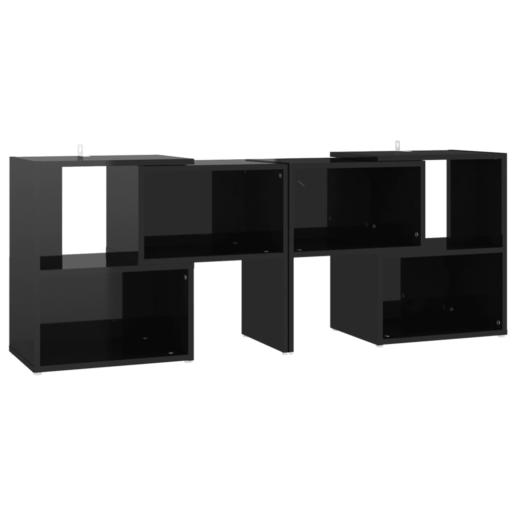 TV ormarić visoki sjaj crni 104 x 30 x 52 cm konstruirano drvo