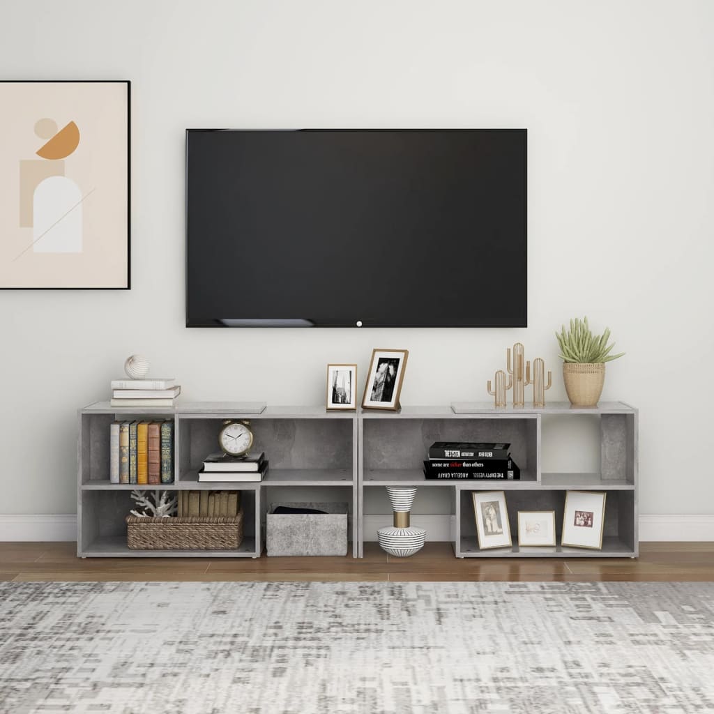 TV ormarić boja betona 149 x 30 x 52 cm konstruirano drvo