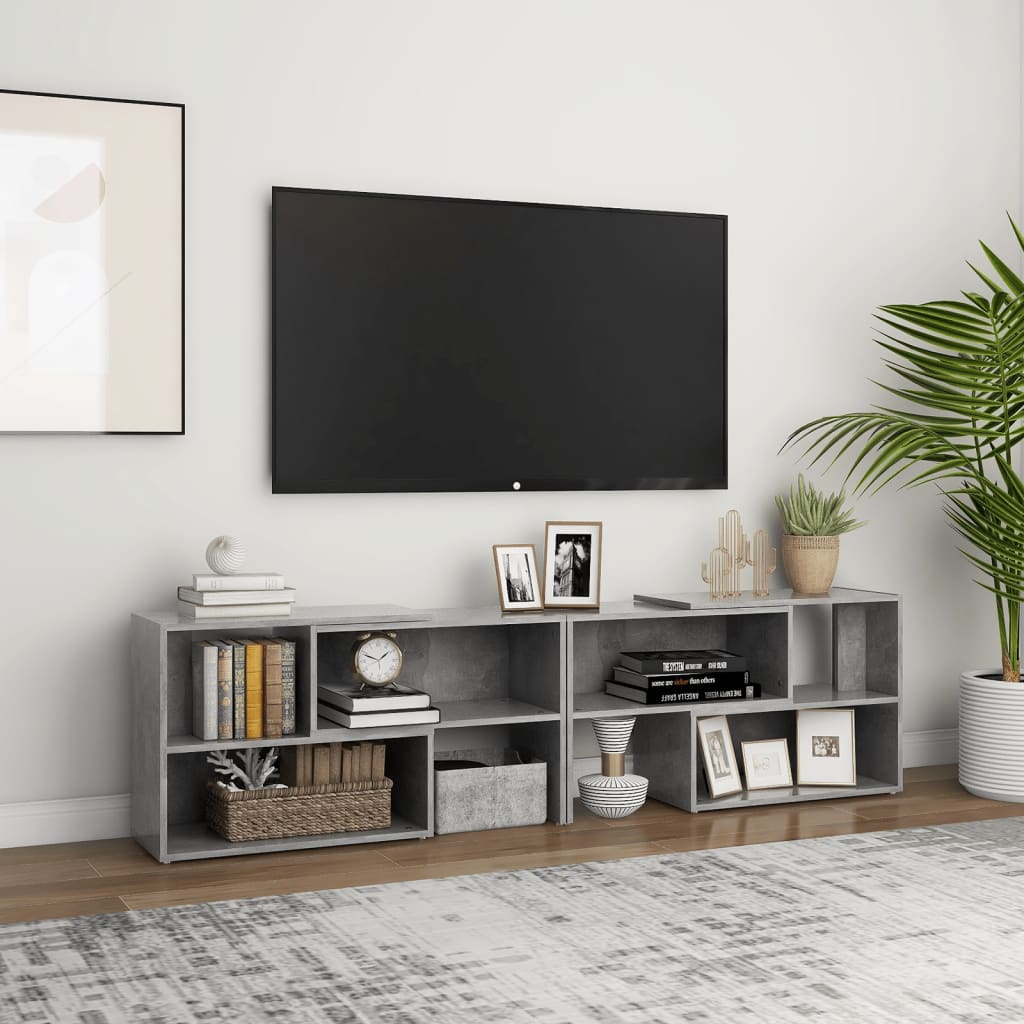 TV ormarić boja betona 149 x 30 x 52 cm konstruirano drvo