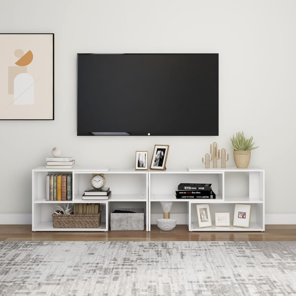 TV ormarić sjajni bijeli 149 x 30 x 52 cm konstruirano drvo