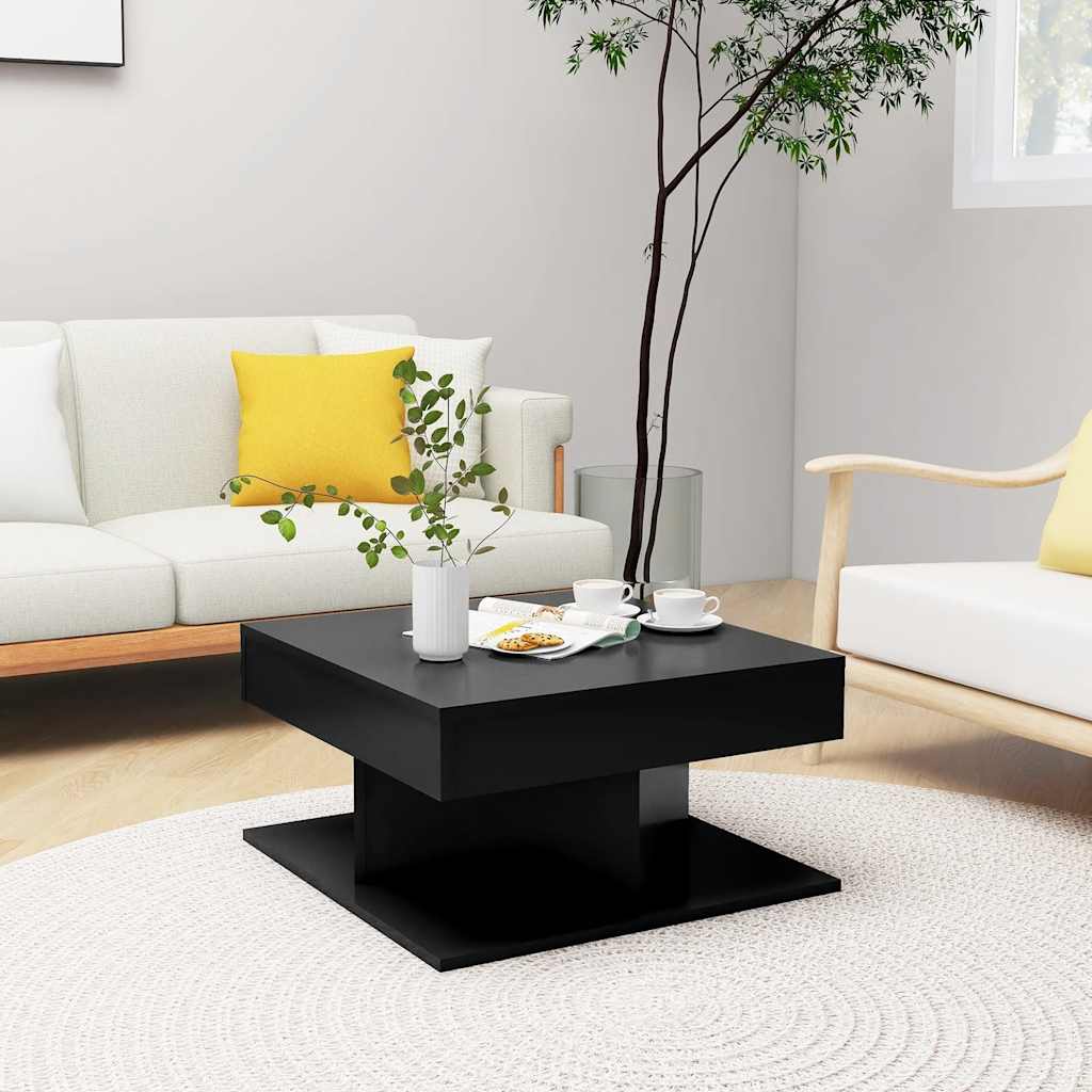 Stolić za kavu crni 57 x 57 x 30 cm od konstruiranog drva