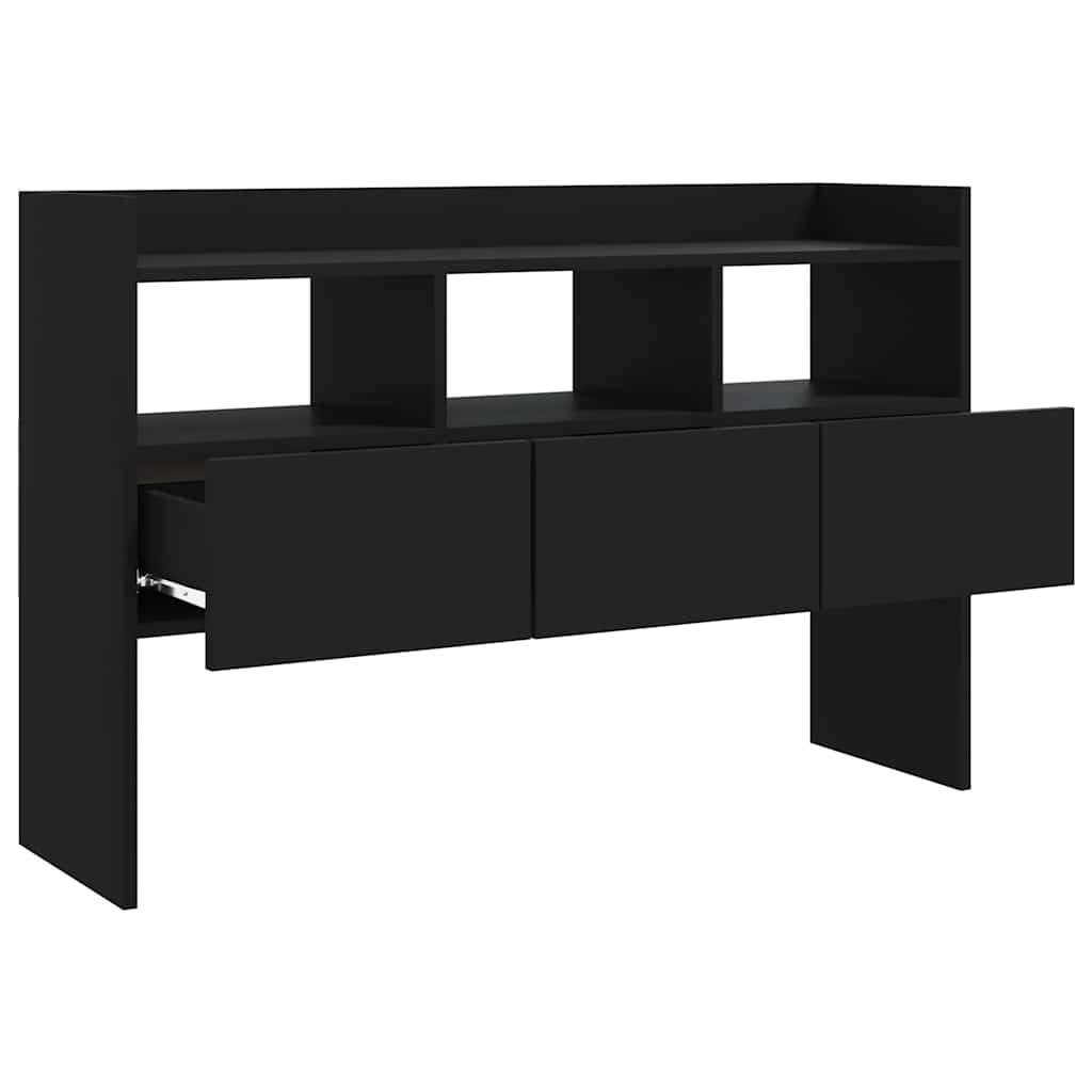 Komoda crna 105 x 30 x 70 cm od konstruiranog drva