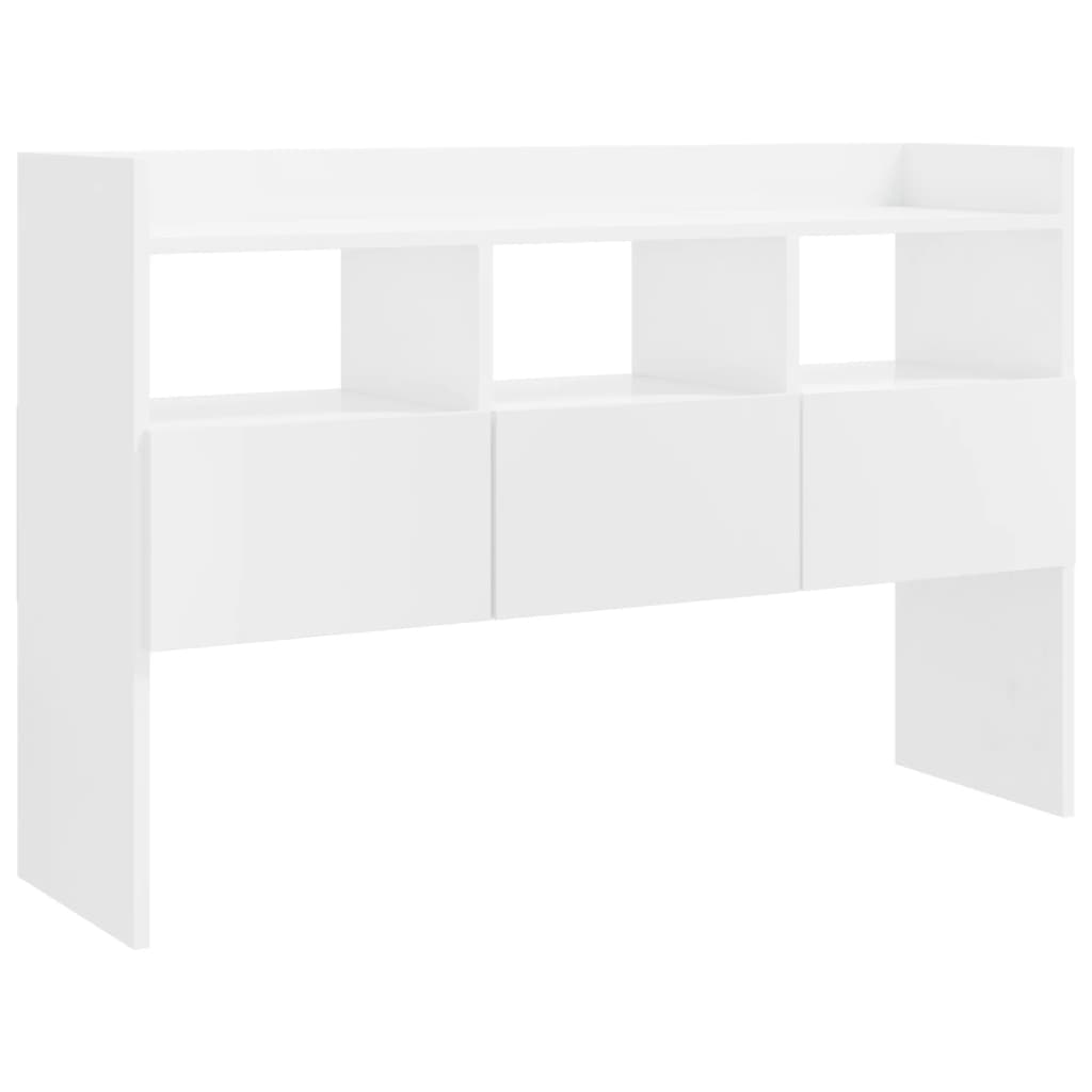 Komoda visoki sjaj bijela 105 x 30 x 70 cm konstruirano drvo