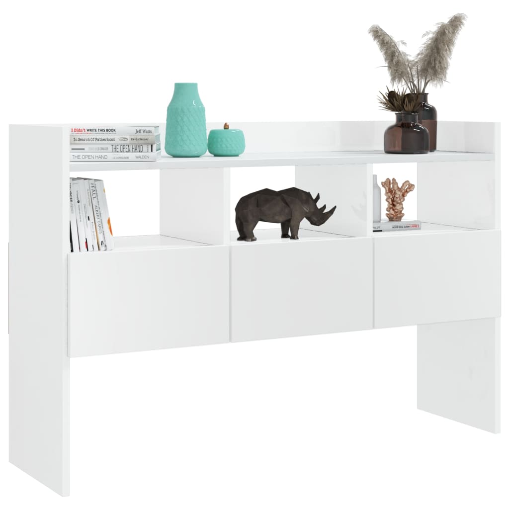 Komoda visoki sjaj bijela 105 x 30 x 70 cm konstruirano drvo