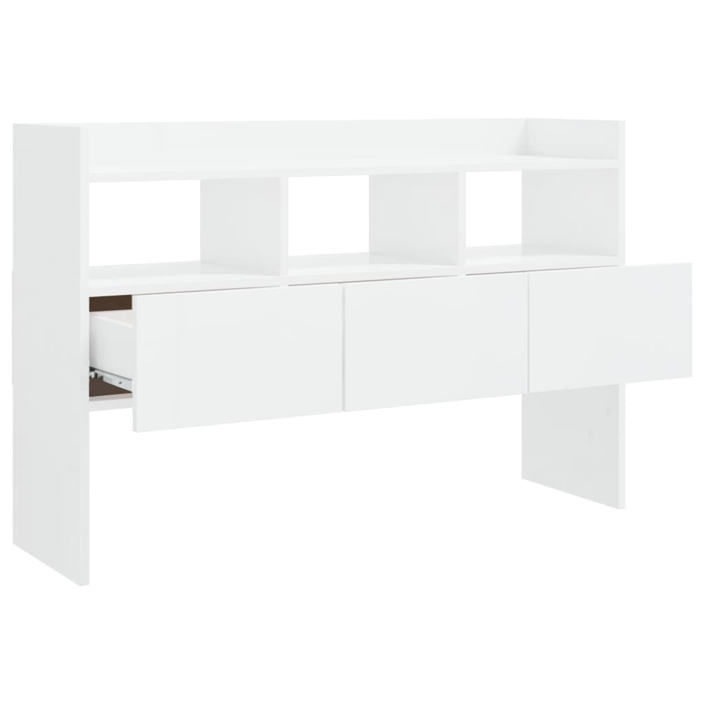 Komoda visoki sjaj bijela 105 x 30 x 70 cm konstruirano drvo