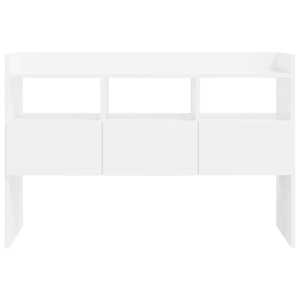 Komoda visoki sjaj bijela 105 x 30 x 70 cm konstruirano drvo
