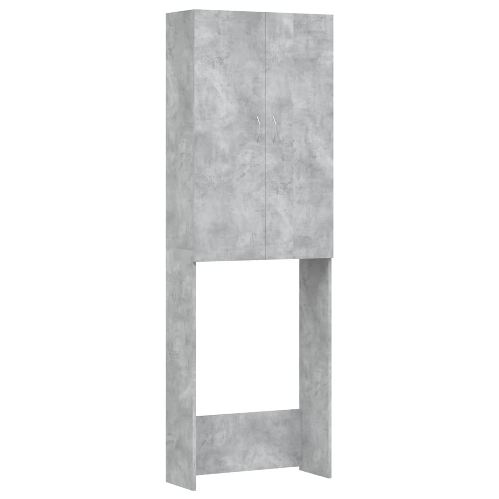 Ormarić za perilicu rublja siva boja betona 64 x 25,5 x 190 cm
