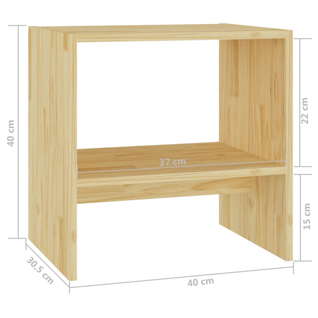 Noćni ormarići 2 kom 40 x 30,5 x 40 cm od masivne borovine