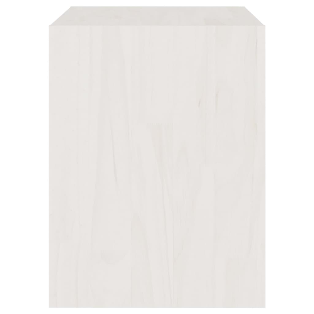 Noćni ormarići 2 kom bijeli 40x30,5x40 cm od masivne borovine