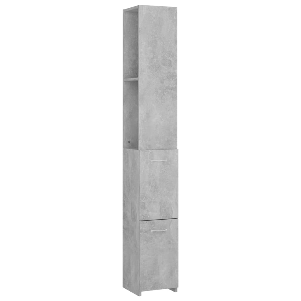 Kupaonski ormarić boja betona 25x26,5x170 cm konstruirano drvo